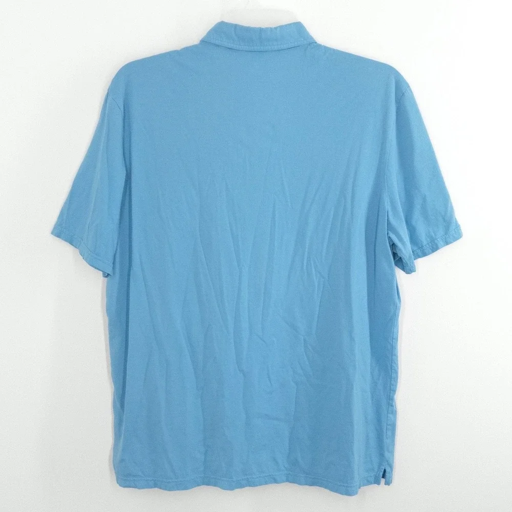 Johnnie-O Hangin' Out Polo Shirt Men's XL Blue 100%‎ Cotton Short Sleeve Pocket